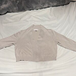 CK Women's Silver Cardigan Sweater